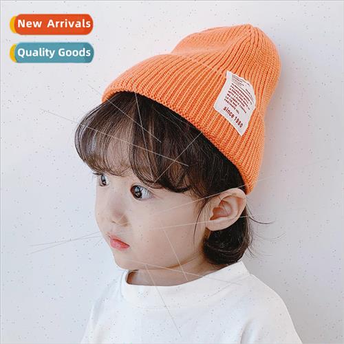 Baby wool cap melon hat knitting spring and autumn thin sect