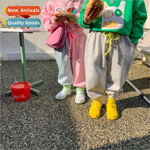 childrens pants 2023 spring Korean boys and girls hit the co