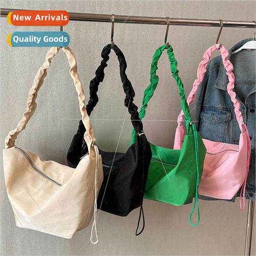 Bag 2023 new Korean simple pure color pleated cloud bag vers