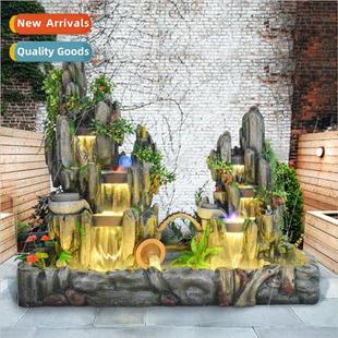 Large floor rockery water fountain ornaments indoor water de