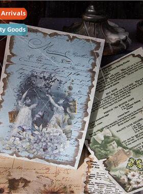 Old Book Affair Series Material Paper Vintage Burnt Letterhe