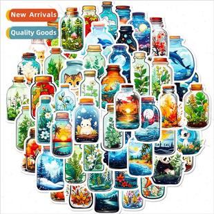 bottle animal cup stickers note water quiet new landscape