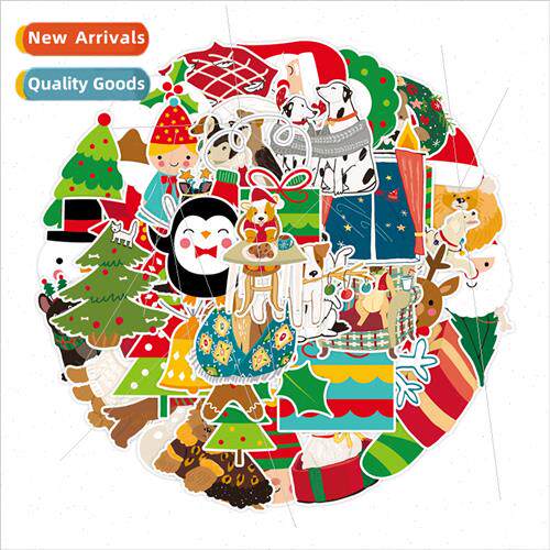 50 Christmas graffiti stickers luggage car laptop refrigerat