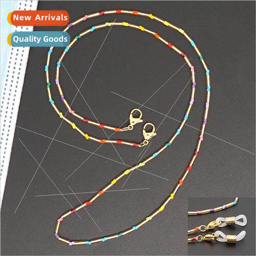 Vintage Necklace Beaded Rice Bead Weaving Handmade Jewelry M