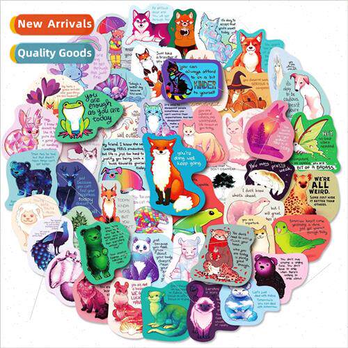 50 Healing Text Stickers Student Notebook Phone Diary ery St