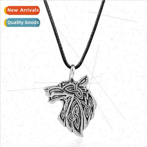 Nordic Viking Possession Charm Wolf Head Necklace Pendant Je
