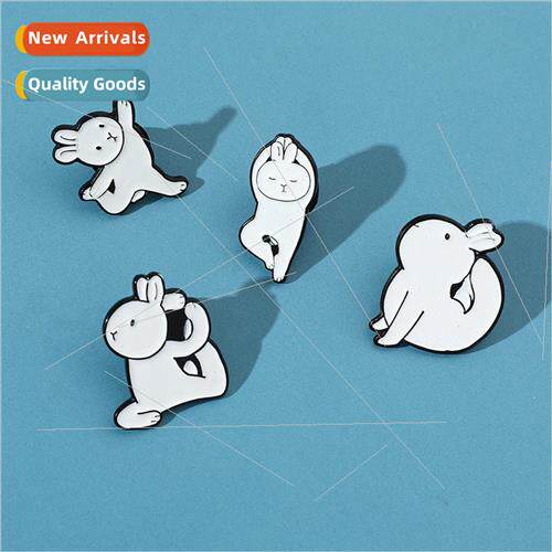 Personalized creative bunny metal badge rabbit ballet do yog