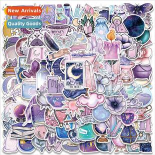 100 pcs Wizard Magic Moon Doodle Stickers ggage Guitar Cell
