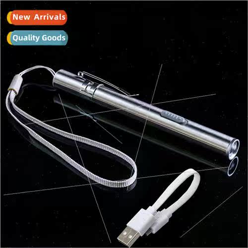 Pen clip usb rechargeable flashlight aluminum alloy pen ligh