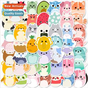 50 pcs of simple fruit animal stickers small fresh creative