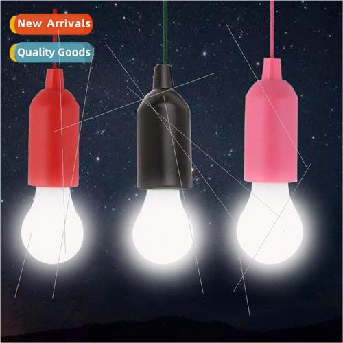 LED portable colorful pull cord light bulb tent camping camp