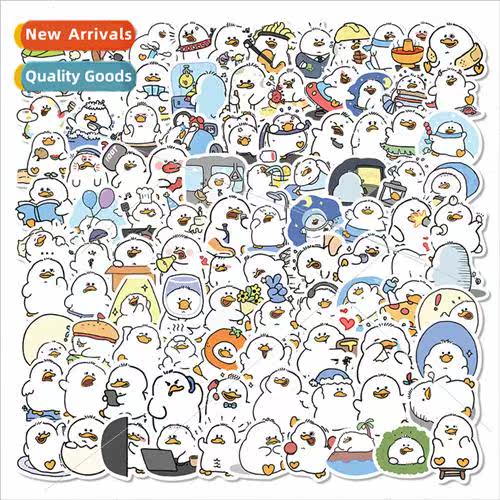 100 small size cute hairy duck handbook stickers DIY cell ph