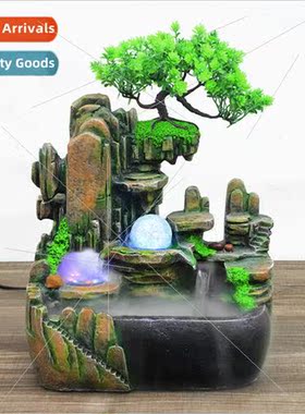 New creative bonsai small rockery desktop recycling water hu