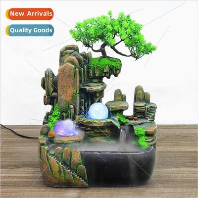 New creative bonsai small rockery desktop recycling water hu