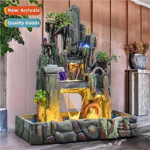 ornaments Chinese large Feng running wheel rockery wate Shui