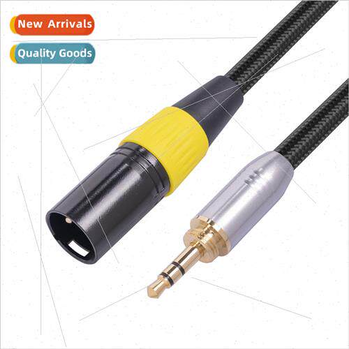 New stereo external threaded 3.5MM male to XLR 3PIN adapter