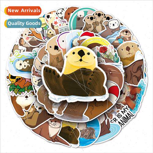 50 otter stickers cute cartoon animal graffiti stickers diy