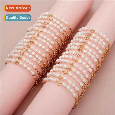 18K gold plated color chevron chain metal letters baroque na