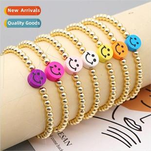 Hundreds Beads Boho Plated Smiley Gold Style