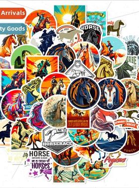 50 horseback riding equestrian new ins art decorative sticke