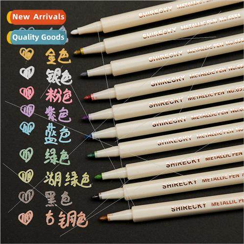 Color 6551 Metal Doodle Pen Marker Black Cardstock DIY Album