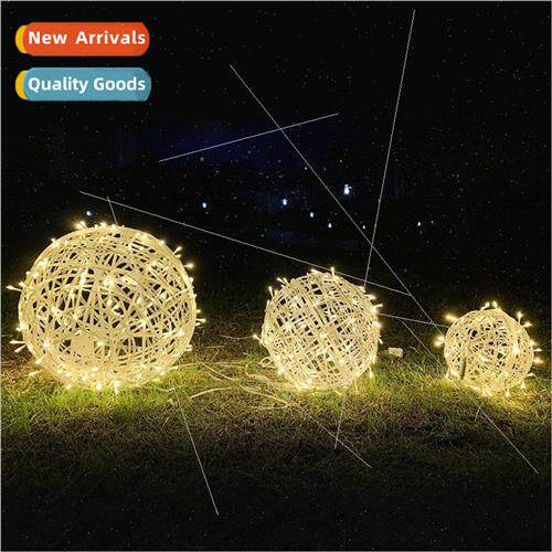 LED Rattan Ball ghts Hanging Tree ghts Lawn Garden Christmas
