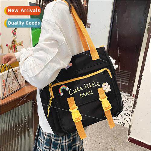 2021 new Japanese canvas bag female students large capacity
