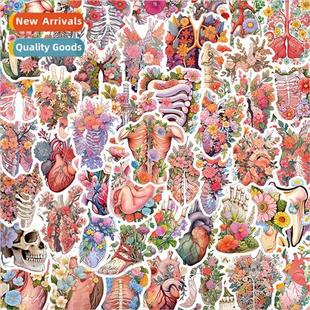 flowers series graffiti material and stickers deco organs