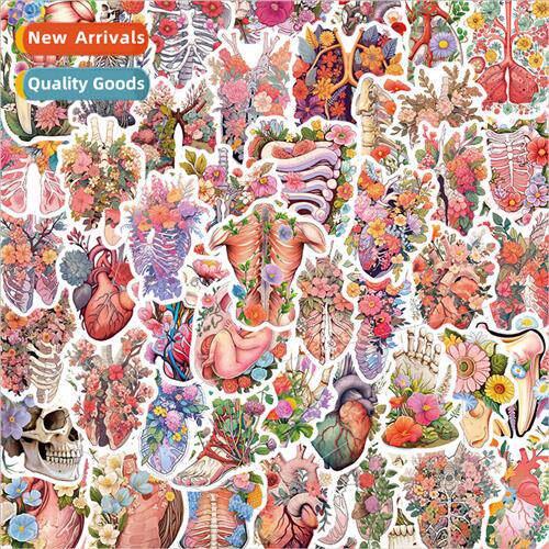 50 organs and flowers series graffiti stickers material deco