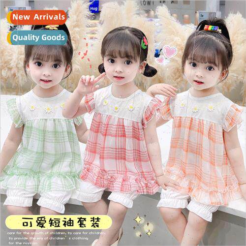 2023 new Korean  of the girls summer baby casual mesh skirt