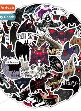 50 cartoon mothman graffiti stickers gamepad notebook statio