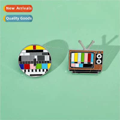 Creative personality cartoon TV modeling alloy brooch fault