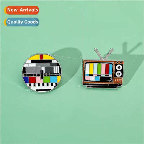 Creative personality cartoon TV modeling alloy brooch fault