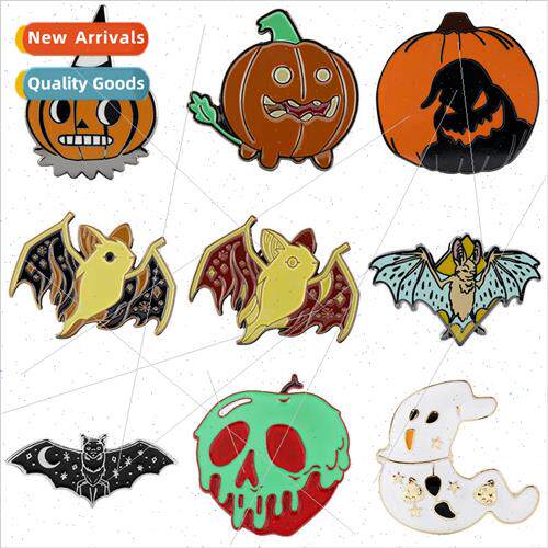 Halloween Bat Ghost Pumpkin Brooch Cute Creative Metal Badge