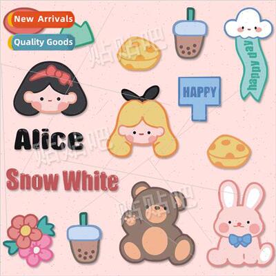 Cute cartoon luggage stickers princess bear decorative stick