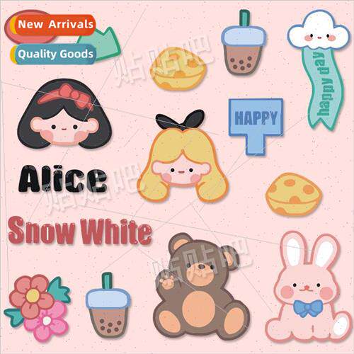 Cute cartoon luggage stickers princess bear decorative stick