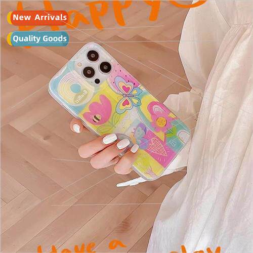 Korean  graffiti flowers butterfly 适用 iPhone 13 Apple 14 P