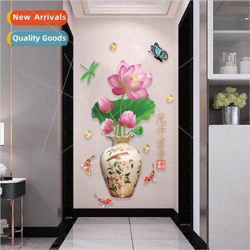 Copyright wall stickers 3d three-dimensional vase decorative