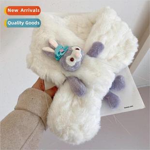 otter rabbit winter new Kore female imitation scarf 2023 fur