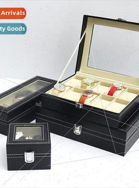 Leather watch box organizer watch display box mechanical wat