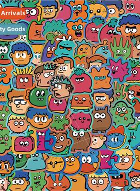 100 wacky cartoon graffiti stickers laptop cell phone case l