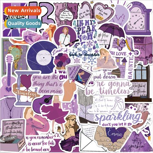 50 purple mold album Speak Now graffiti stickers guitar note