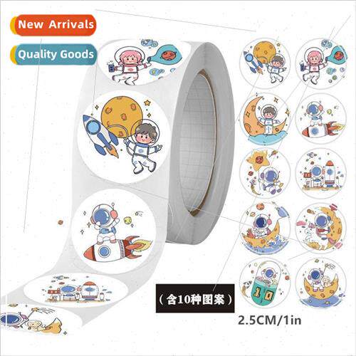 500 stickers/roll cartoon cute space astronaut stickers DIY