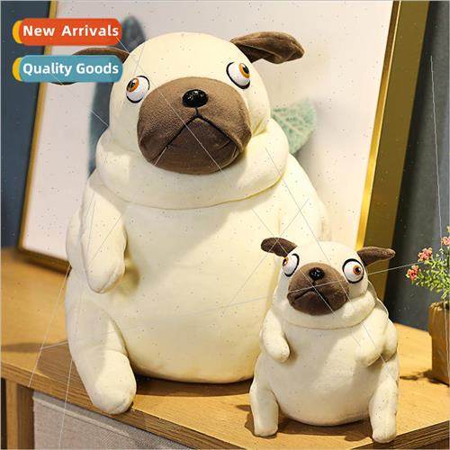 Nerdy pug doll shaggy dog plush toy pug puppy dog doll soft