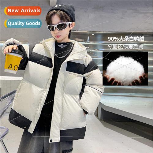 Boys down jacket winter 2023 new childrens winter white duck