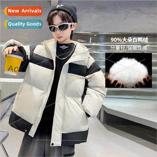 Boys down jacket winter 2023 new childrens winter white duck