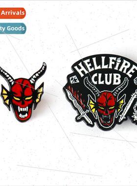Stranger Things Brooch Stranger Things4 Hellfire Club  Pin M
