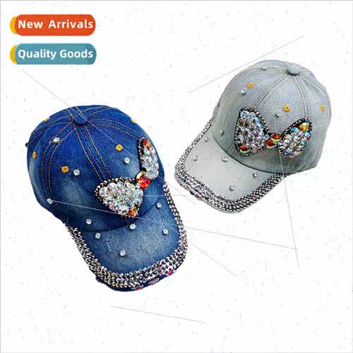 The new sweet and lovely hat female colorful diamond bow wit
