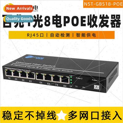 NST-GBS18-POE 100GbE nglemode 1 Optical 8 Electrical Transce