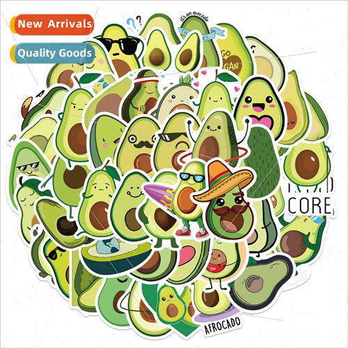 50 cartoon avocado graffiti stickers decorative luggage trol